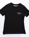 black organic cotton t-shirt with print