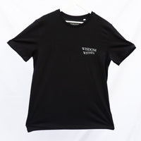 black organic cotton t-shirt with print 