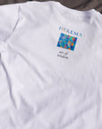 back of white organic cotton t-shirt  